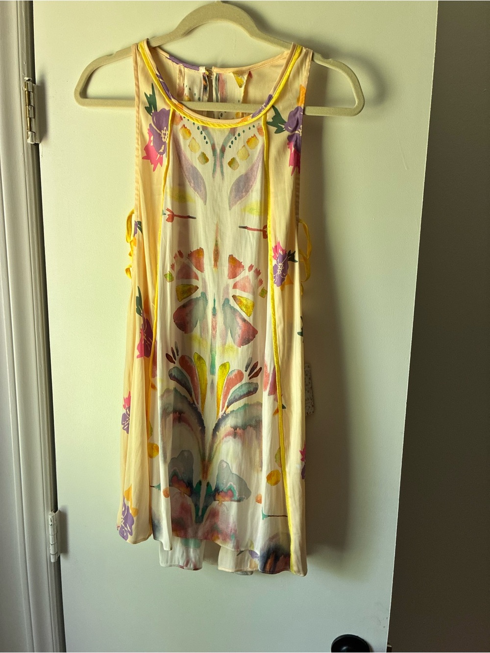 Free People Ivory Watercolor Floral top/Dress